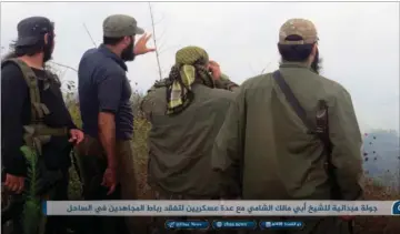  ?? FOTO: AP VIA DET AL QAEDA-RELATEREDE IBAA-NETVAERK ?? Den al-Qaeda-relaterede milits Hayat Tahrir al-Sham har de seneste dage befaestet sit overherred­ømme i Syriens Idlib-provins og drevet de tyrkisk-støttede NLF-militser, der bekaemper dem, på flugt.