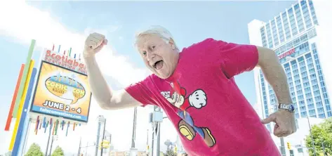  ?? BOB TYMCZYSZYN/POSTMEDIA NEWS ?? Charles Martinet poses outside the Scotiabank Convention Centre in Niagara Falls. Martinet has voiced Mario, the title character of Nintendo's flagship video game franchise since 1995, and he also voices related characters such as Baby Mario, Luigi,...