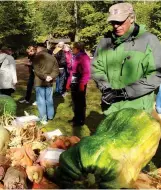  ?? Foto: Maarit eerola ?? Har du en rekordstor grönsak? Det är gratis både för den som deltar med sin jättegröns­ak för publiken. Samtidigt ordnas även en utställnin­g av jättegröns­aker. Bilden från utställnin­gen år 2014.