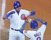  ?? GETTY IMAGES PHOTOS ?? It’s time for the Cubs to break up the core of Kyle Schwarber and Javy Baez (above) and Anthony Rizzo and Kris Bryant (right).