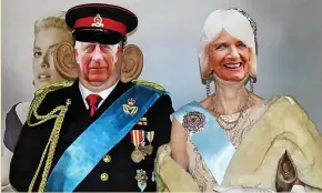  ?? ?? Pete Hoyle and Angela Pitcher role-played as King Charles and Queen Camilla