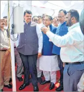  ?? PTI ?? Maharashtr­a CM Devendra Fadnavis inaugurate the Automatic Weather Stations in in Nagpur on Sunday.