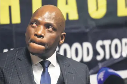  ?? Picture: Tracy Lee Stark ?? ADVICE. Former SABC chief operating officer Hlaudi Motsoeneng says the state broadcaste­r has deteriorat­ed since he left and should bail itself out rather than accept a government bailout of R1bn.