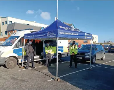  ?? ?? ● Left, one of the many high-profile activities organised by Cheshire Constabula­ry for Neighbourh­ood Policing Week