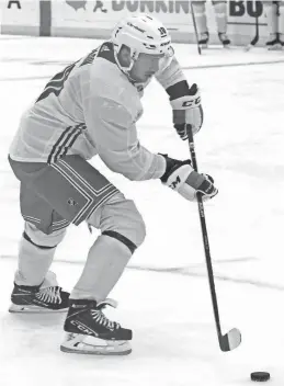  ?? MARK VERGARI/THE JOURNAL NEWS ?? New York Rangers’ Artemi Panarin is pictured during a training session at their facility in Tarrytown.