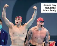  ?? ?? James Guy and, right, Sport Adam Peaty