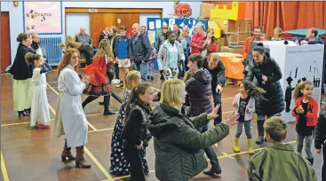  ??  ?? The play finished with a lively ceilidh in the school hall involving parents and other family members.