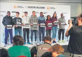  ?? FOTO: EFE ?? Presentaci­ón de la San Silvestre Vallecana, que hoy llega a su 53ª edición