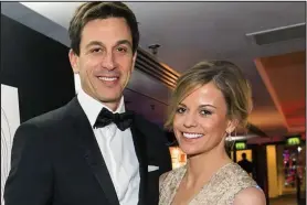  ??  ?? Couple: Susie Wolff with her husband, Mercedes F1 boss Toto