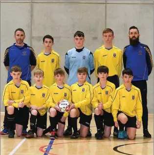  ??  ?? St Mary’s Diocesan School pictured ahead of the Post-Primary Schools National Futsal Finals at Waterford IT Sports Arena.