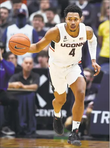  ?? Jessica Hill / Associated Press ?? UConn’s Jalen Adams hopes to hear his name called during the NBA draft.