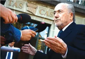  ??  ?? Former FIFA president Sepp Blatter Photo: AP