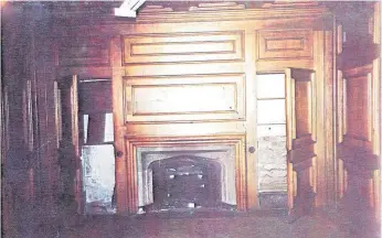  ??  ?? Pictured is a fireplace from inside of the Tudor Mansions in Loughborou­gh.