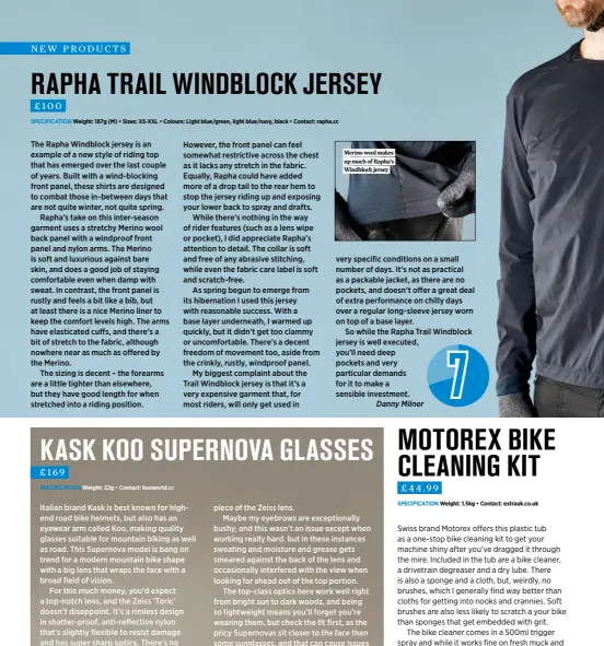  ?? ?? Merino wool makes up much of Rapha's Windblock jersey