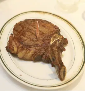 ??  ?? The rib eye melts in your mouth.
