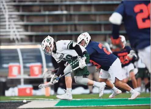  ?? Loyola Athletics / Larry French ?? Greenwich’s Bailey Savio has played a key role in leading Loyola into the NCAA men’s lacrosse tournament.