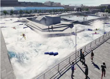  ??  ?? Project: Artist’s impression of how Dublin’s white-water rafting centre would look