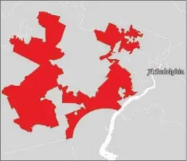  ??  ?? Goofy kicking Donald Duck? No, that’s the 7th Congressio­nal District, often pointed to as Exhibit A in the wonders of gerrymande­ring.