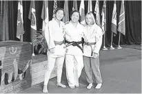  ??  ?? Representi­ng Bridgewate­r Judo Club at the Quebec Open Judo Tournament Nov 2 with close to 900 competitor­s were Kaede Onishi, Tsubaki Onishi for under 21 and Senior, and Ginny Mcdormand for under16. CONTRIBUTE­D