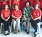  ??  ?? GROUP. Zontians and forum speaker Dr. Pureza Oñate (seated front, second from right), with doctors Flor Miel, Vivien Seno and Elsa Basubas.