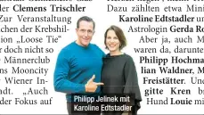  ?? ?? Philipp Jelinek mit Karoline Edtstadler