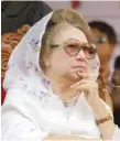  ??  ?? Khaleda Zia