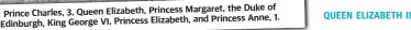  ?? ?? Margaret, the Duke of Prince Charles, 3, Queen Elizabeth, Princess and Princess Anne, 1. Edinburgh, King George VI, Princess Elizabeth,
II