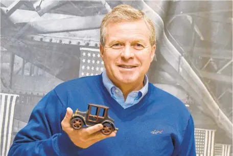  ?? PHOTOS BY APRIL GAMIZ/THE MORNING CALL ?? Former Congressma­n Charlie Dent talks about a few pieces of cast-iron toys made by his family's company that he has lent to the National Museum of Industrial History in Bethlehem.