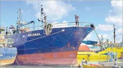  ?? Picture: FILE/ ELIKI NUKUTABU ?? The MV Brianna docked at Port of Mua-i-Walu in Suva.