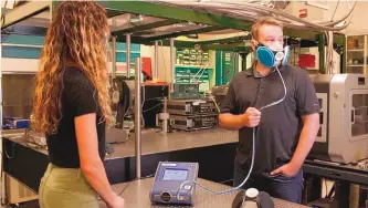  ?? SOURCE: SANDIA NATIONAL LABS ?? Sandia National Laboratori­es developed a reusable and rapidly producible N95 respirator for medical applicatio­ns in the RAPTR N95 project.