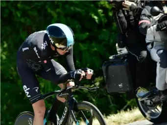  ?? (Getty) ?? Froome struggled during the Critérium du Dauphiné's time trial
