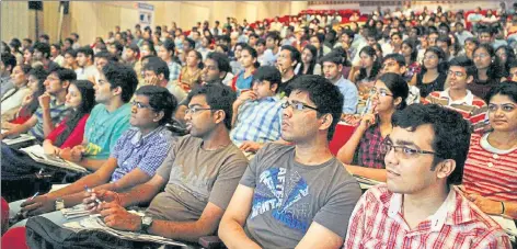  ??  ?? MBA aspirants attend a workshop on the Common Admission Test (CAT). ) Due to increased competitio­n in the corporate sector, government jobs have become the most common Plan B for students streaming out of India’s profession­al institutes....