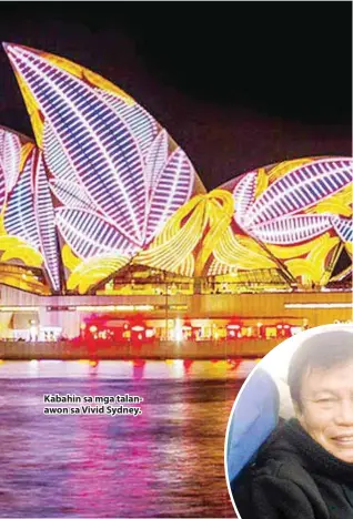  ??  ?? Kabahin sa mga talanawon sa Vivid Sydney.