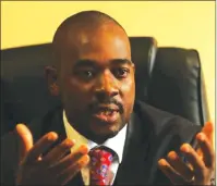  ??  ?? Nelson Chamisa