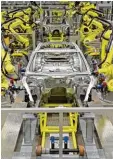  ?? Foto: dpa ?? In der Autoindust­rie erledigen jetzt Roboter viele Aufgaben. schon