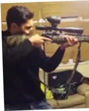  ??  ?? Terror threat: Ummariyat Mirza, right, and posing with a rifle