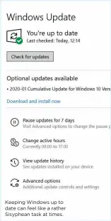  ??  ?? Keeping Windows up to date can feel like a rather Sisyphean task at times.