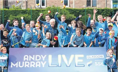  ?? Pictures: Getty. ?? Perth Tennis Club youngsters were coached by Judy Murray, mum to stars of the sport Andy and Jamie, right.