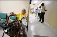  ?? ROGELIO V. SOLIS / ASSOCIATED PRESS ?? Linda Busby, 74, waits to receive her Johnson & Johnson COVID-19 vaccine at the Aaron E. Henry Community Health Service Center on Wednesday in Clarksdale, Miss.