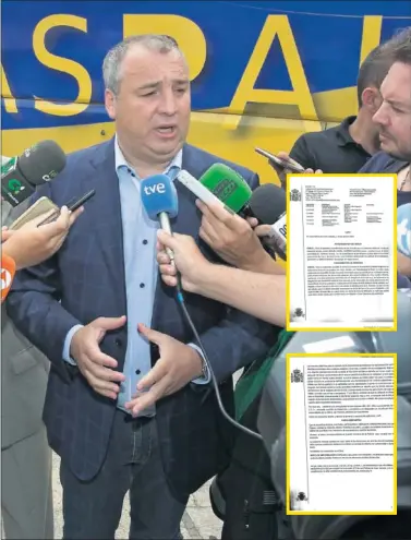  ??  ?? SEÑALADO. Miguel Ángel Ramírez, presidente de la Unión Deportiva Las Palmas, en busca y captura.