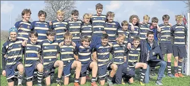  ?? ?? Tunbridge Wells under-14s’ hard work paid off with their county cup success