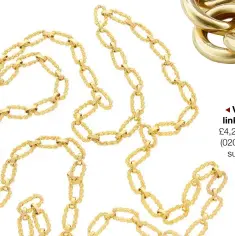  ?? ?? Vintage 32in oval link chain necklace, £4,250, Susannah Lovis (020–7493 2008; www. susannahlo­vis.com)