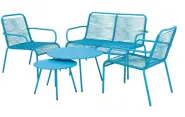  ??  ?? Ipanema blue four-seater set with two tables, £180, Argos Home