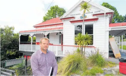  ?? Photos / John Stone ?? Whanga¯rei District Council commercial property portfolio manager Mike Hibbert at the building site which will be cleared.