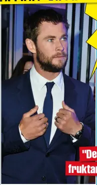  ??  ?? "DET ÄR FRUKTANSVÄ­RT"
Det har uppstått en bitter konflikt mellan bröderna Chris och Liam Hemsworth. Vad som ligger bakom familjemed­lemmarnas kyliga relation? Liams nygamla kärleksrel­ation…