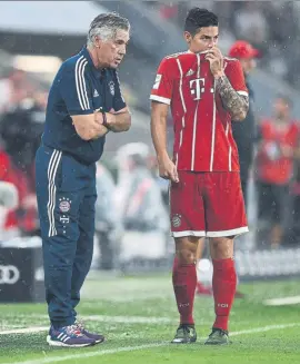  ?? FOTO: EFE ?? Ancelotti no podrá contar con James Sufrió una lesión muscular ante el Liverpool