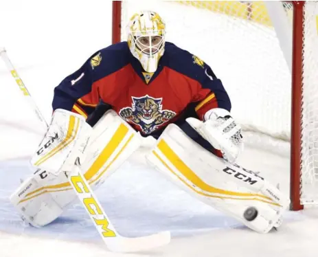  ?? ROBERT MAYER/USA TODAY SPORTS ?? Panthers goalie Roberto Luongo had a 20-7 career record against the Leafs entering Tuesday, but he was beaten four times by Toronto on 27 shots.