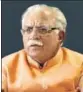  ??  ?? Manohar Lal Khattar