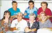  ?? HESTER PARSONS ?? The Cronjes, from left, brothers Frans and Hansie, brotherinl­aw Gordon, Rene (Frans’ wife), father Ewie, mother SanMarie, and sister Hester when Hansie was 21.