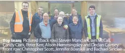  ??  ?? Top team Pictured (back row) Steven Manclark, Iain McCall, Candy Clark, Peter Kerr, Alison Hemmingsle­y and Declan Cairney. Front row: Christophe­r Scott, Jennifer Bowskill and Rachael Sinclair